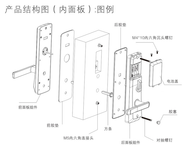 HZ-69532 貝韻 智能酒店鎖 內面板