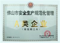 匯泰龍榮獲佛山市安全生產(chǎn)規(guī)范化管理A類(lèi)企業(yè)